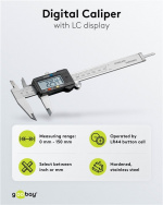 Goobay Digitalt skjutmått 150 mm / 6 tum för mätningar från 0 mm - 150 mm Goobay Digitalt skjutmått 150 mm / 6 tum för mätningar från 0 mm - 150 mm