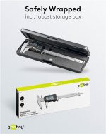 Goobay Digitalt skjutmått 150 mm / 6 tum för mätningar från 0 mm - 150 mm Goobay Digitalt skjutmått 150 mm / 6 tum för mätningar från 0 mm - 150 mm