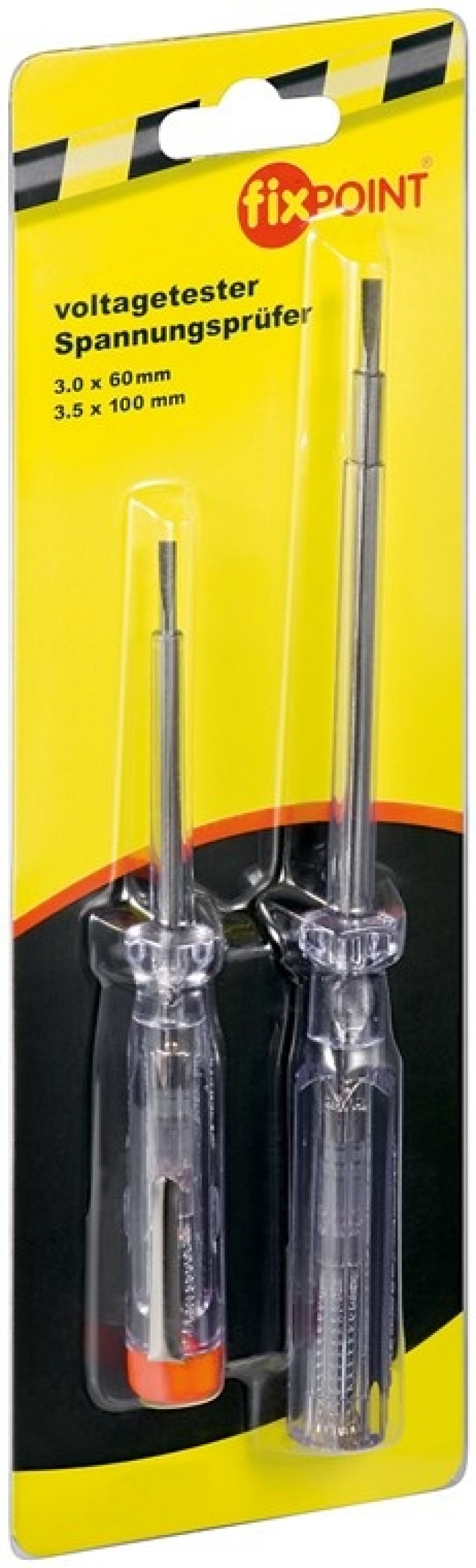Fixpoint Spänningsprovare, set med 2 st., 140 mm och 190 mm lämplig för spänningar mellan 200 V och 250 V