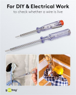 Fixpoint Spänningsprovare, set med 2 st., 140 mm och 190 mm lämplig för spänningar mellan 200 V och 250 V