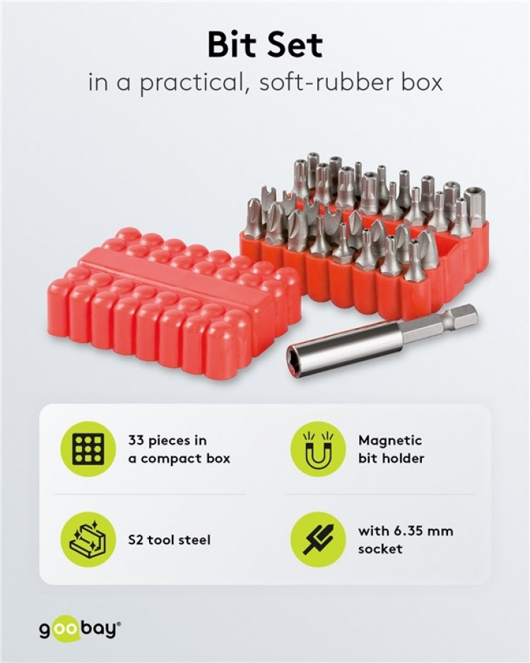 Fixpoint Bitssats, 33 delar bitsats för sladdlösa skruvmejslar och spärrnycklar Fixpoint Bitssats, 33 delar bitsats för sladdlösa skruvmejslar och spärrnycklar