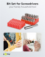 Fixpoint Bitssats, 33 delar bitsats för sladdlösa skruvmejslar och spärrnycklar Fixpoint Bitssats, 33 delar bitsats för sladdlösa skruvmejslar och spärrnycklar