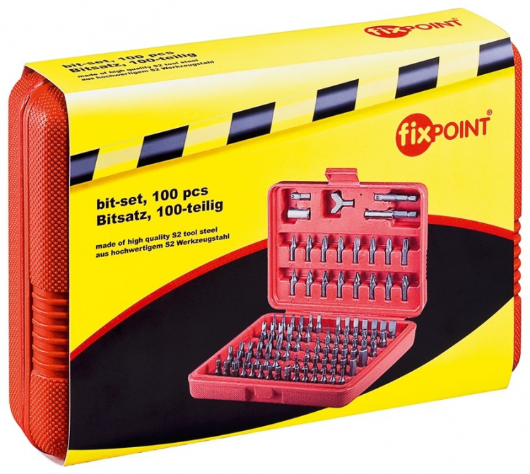 Fixpoint Bitssats, 100 delar bitsats för sladdlösa skruvmejslar och spärrnycklar Fixpoint Bitssats, 100 delar bitsats för sladdlösa skruvmejslar och spärrnycklar