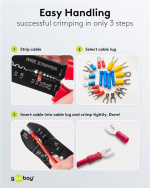 Fixpoint Crimptång för isolerade och oisolerade kabelskor multifunktionell tång för att krympa, klippa och avlägsna kablar samt för att förkorta skruvar Fixpoint Crimptång för isolerade och oisolerade kabelskor multifunktionell tång för att krympa, klippa och avlägsna kablar samt för att förkorta skruvar