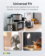 Goobay Skyddskontaktkabel vinklad för montering, 5 m, vit stickkontakt med skyddsjord (typ F, CEE 7/7) > lösa kabeländar Goobay Skyddskontaktkabel vinklad för montering, 5 m, vit stickkontakt med skyddsjord (typ F, CEE 7/7) > lösa kabeländar