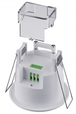 Goobay Infraröd rörelsedetektor för infälld montering i taket, 360°-detektion, 6 m räckvidd, för inomhusbruk (IP20), LED-anpassad