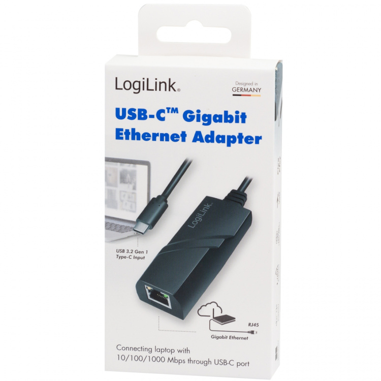 LogiLink USB-C -> Nätverksuttag RJ45 Gigabit