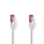Nedis CAT6 Nätverkskabel | RJ45 hane | RJ45 hane | S/FTP | 0.25 m | Inomhus | Rund | LSZH | Vit | Låda
