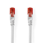 Nedis CAT6 Nätverkskabel | RJ45 hane | RJ45 hane | U/UTP | 2.00 m | Rund | PVC | Vit | Label