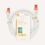 Nedis CAT6 Nätverkskabel | RJ45 hane | RJ45 hane | U/UTP | 2.00 m | Rund | PVC | Vit | Label