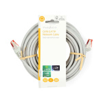 Nedis CAT6 Nätverkskabel | RJ45 hane | RJ45 hane | S/FTP | 10.0 m | Rund | LSZH | Grå | Label