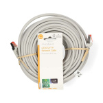 Nedis CAT6 Nätverkskabel | RJ45 hane | RJ45 hane | S/FTP | 30.0 m | Rund | LSZH | Grå | Label