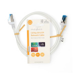 Nedis CAT6a nätverkskabel | S/FTP | RJ45 hane | RJ45 hane | 1.00 m | Snagless | Rund | LSZH | Vit | Label Nedis CAT6a nätverkskabel | S/FTP | RJ45 hane | RJ45 hane | 1.00 m | Snagless | Rund | LSZH | Vit | Label