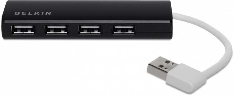 Belkin 4-Port Slim Travel USB Hub
