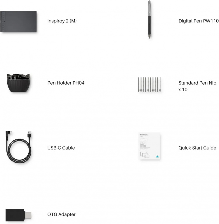 Huion Inspiroy 2 M H951P ritplatta