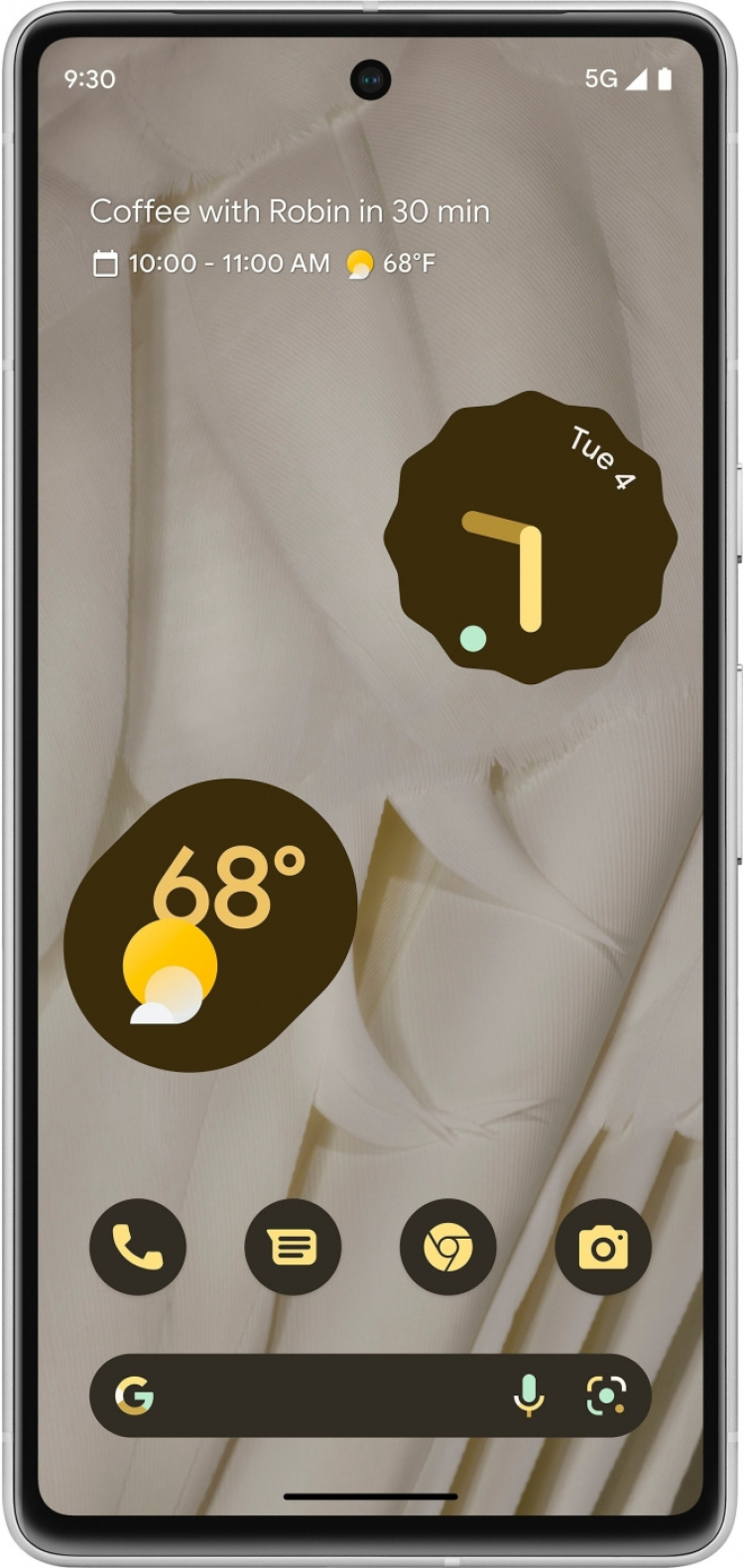 Google Pixel 7 5G-telefon, 128/8 GB, Snow