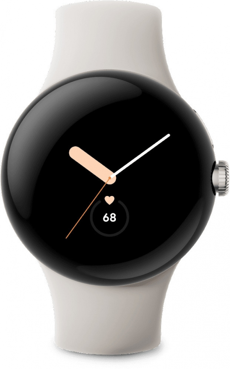 Google Pixel Watch WiFi smartklocka, polerat silver / krita