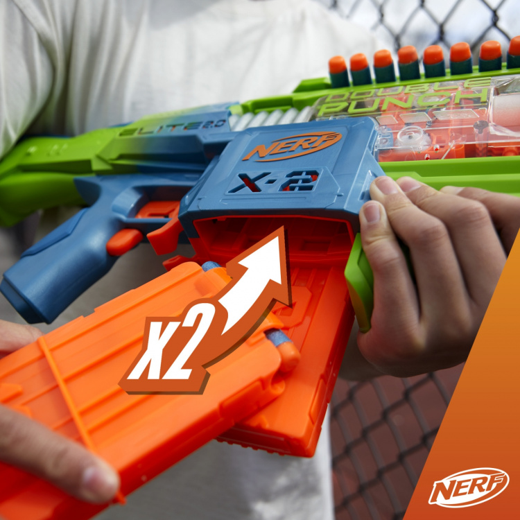 NERF Elite 2.0 Blaster Double Punch - skumprojektilpistol