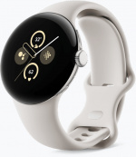 Google Pixel Watch 2 WiFi smart klocka, silver/porslin