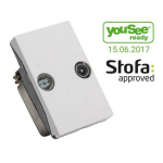 Triax Vägguttag FM/TV TD 260E Vit Triax Vägguttag FM/TV TD 260E Vit