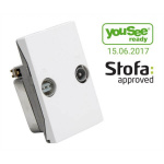 Triax Vägguttag FM/TV TD 263E Vit