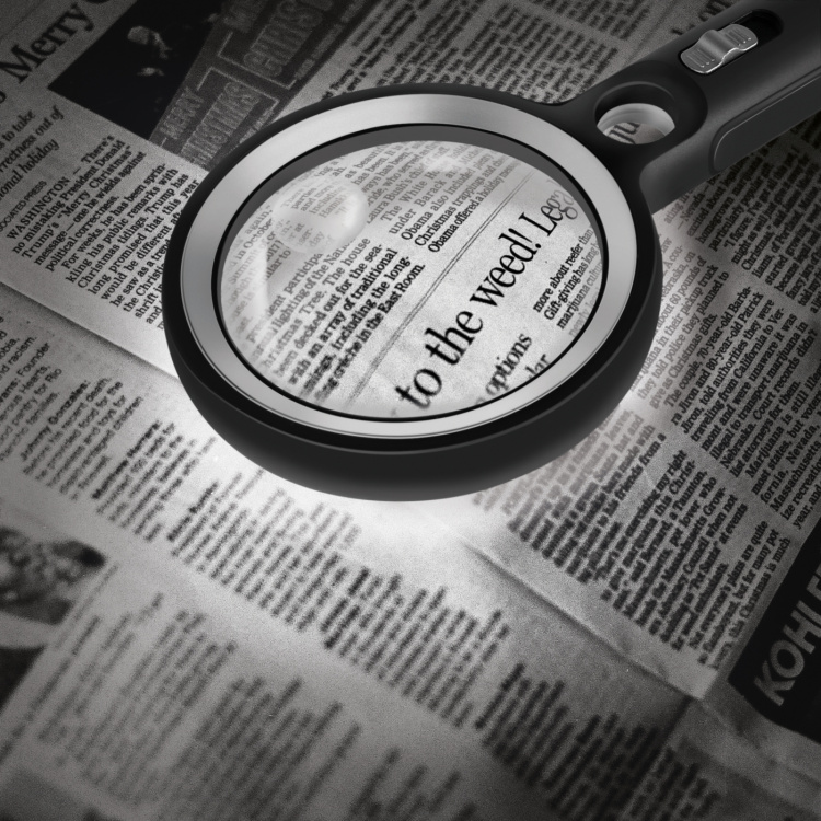 LogiLink Förstoringsglas Ø9cm med LED-belysning