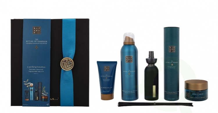 Rituals Hammam Set 465 ml Foaming Shower Gel 200ml/Fragrance Stick 70ml/Body Scrub 125gr/Body Cream 70ml - Medium