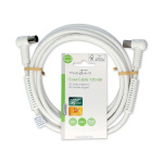 Nedis Koaxialkabel | IEC (Koax) Hane | IEC (Koax) Hona | Nickelplaterad | 120 dB | 75 Ohm | Fyra skydd | 3.00 m | Rund | PVC | Vit | Label Nedis Koaxialkabel | IEC (Koax) Hane | IEC (Koax) Hona | Nickelplaterad | 120 dB | 75 Ohm | Fyra skydd | 3.00 m | Rund | PVC | Vit | Label