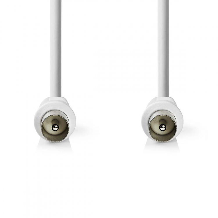 Nedis Koaxialkabel | IEC (Koax) Hane | IEC (Koax) Hane | Nickelplaterad | 90 dB | 75 Ohm | Dubbelskärmad | 3.00 m | Rund | PVC | Vit | Label Nedis Koaxialkabel | IEC (Koax) Hane | IEC (Koax) Hane | Nickelplaterad | 90 dB | 75 Ohm | Dubbelskärmad | 3.00 m | Rund | PVC | Vit | Label