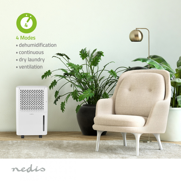 Nedis Avfuktare | 10 l/Dag | Avfuktning / Automatisk / Torr tvätt / Ventilation | Ja | 100 m³/h Nedis Avfuktare | 10 l/Dag | Avfuktning / Automatisk / Torr tvätt / Ventilation | Ja | 100 m³/h