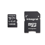 Integral 128 GB höghastighets microSDHC/XC V30 UHS-I U3 minneskort Integral 128 GB höghastighets microSDHC/XC V30 UHS-I U3 minneskort