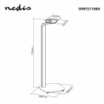 Nedis Högtalar Fäste | Kompatibel med: Sonos® One SL™ / Sonos® One™ / Sonos® PLAY:1™ | Ställ | 10 kg | Fast | Metall / Trä | Brun / Svart
