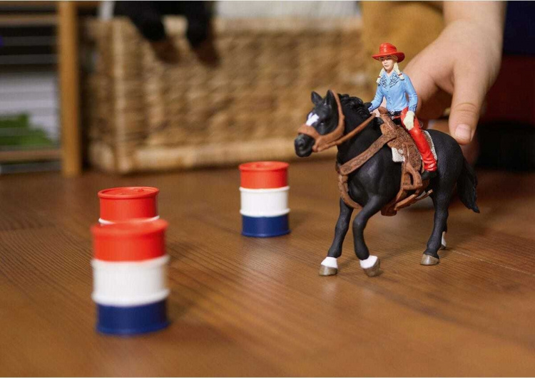 Schleich Farm World 42576 Cowgirl barrel racing