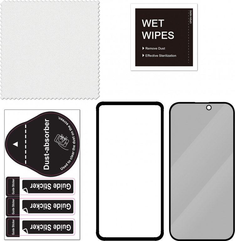 FoneKit Privacy+ Heltäckande härdat glas, iPhone 15 Pro Max