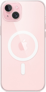 Apple iPhone 15 Plus genomskinligt fodral med MagSafe, transparent
