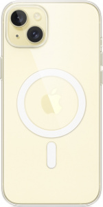 Apple iPhone 15 Plus genomskinligt fodral med MagSafe, transparent