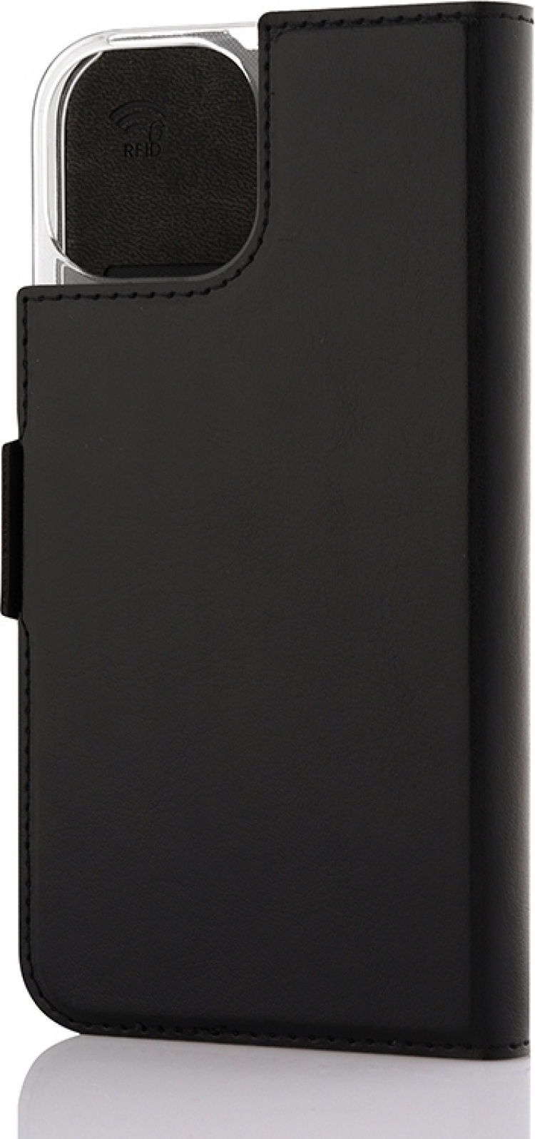 Wave BookCase - skyddsfodral, MagSafe-kompatibelt, iPhone 15, svart.