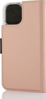 Wave BookCase -skyddsfodral, kompatibel med MagSafe, iPhone 15, roséguld.