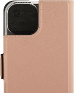 Wave BookCase -skyddsfodral, kompatibel med MagSafe, iPhone 15, roséguld.