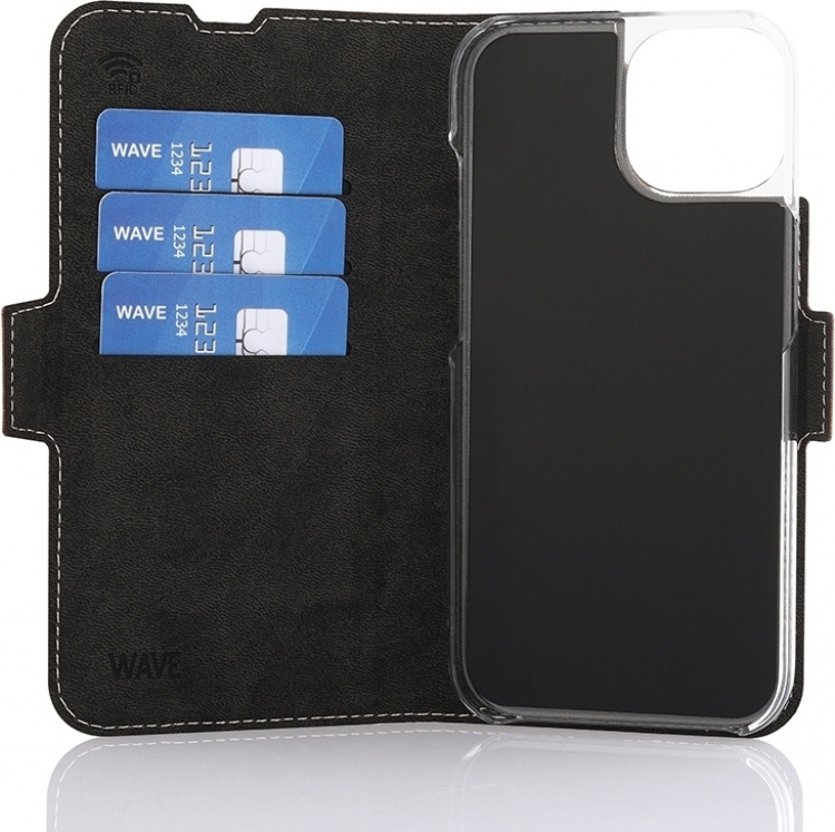 Wave BookCase -skyddsfodral, kompatibel med MagSafe, iPhone 15, roséguld.