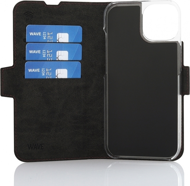 Wave BookCase - skyddsfodral, MagSafe-kompatibelt, iPhone 15, smoky sangria Wave BookCase - skyddsfodral, MagSafe-kompatibelt, iPhone 15, smoky sangria