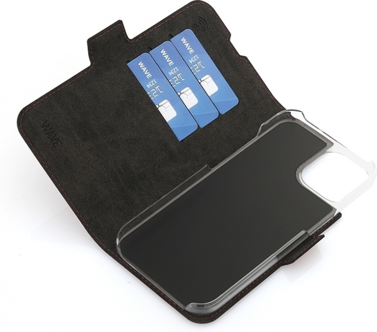 Wave BookCase - skyddsfodral, MagSafe-kompatibelt, iPhone 15, smoky sangria Wave BookCase - skyddsfodral, MagSafe-kompatibelt, iPhone 15, smoky sangria