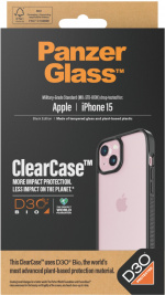PanzerGlass ClearCase with D3O -skyddsfodral, iPhone 15