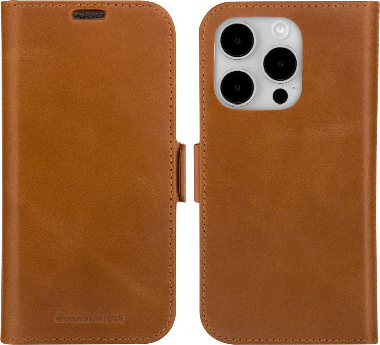 Dbramante1928 Lynge, plånbok och skyddsfodral, iPhone 15 Pro Max, brun Dbramante1928 Lynge, plånbok och skyddsfodral, iPhone 15 Pro Max, brun