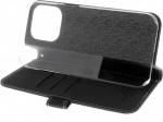 Insmat Exclusive Flip Case -plånboksfodral, iPhone 15 Pro Max, svart