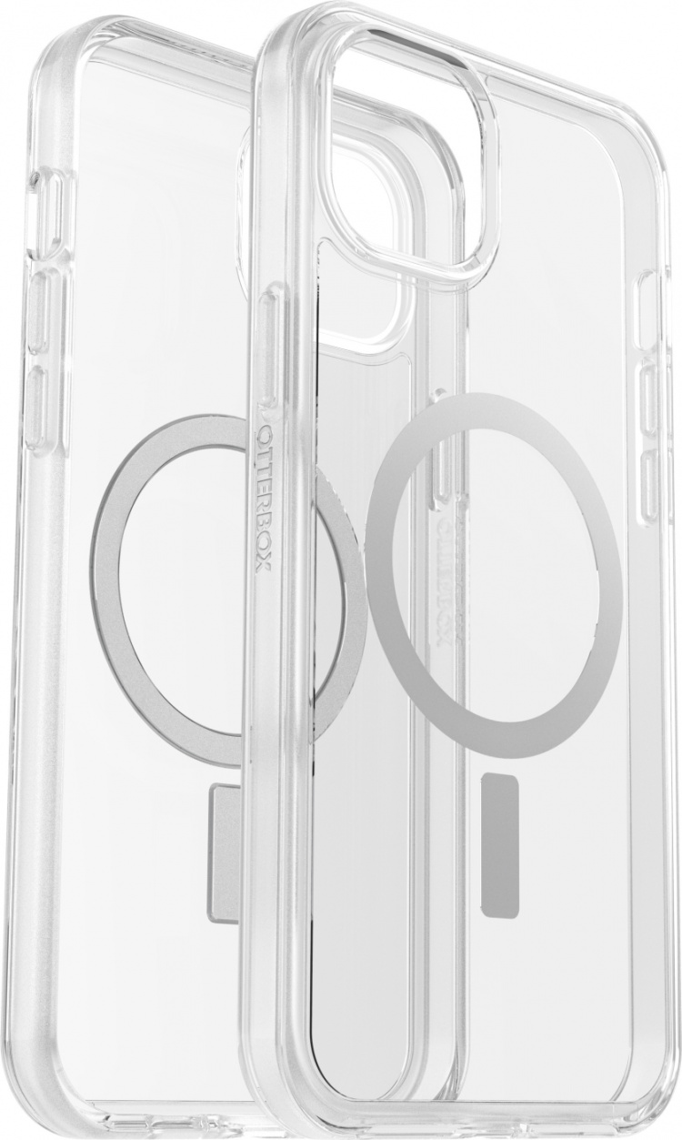 Otterbox Symmetry Clear for MagSafe -skyddsfodral, iPhone 15 Plus / 14 Plus, genomskinligt