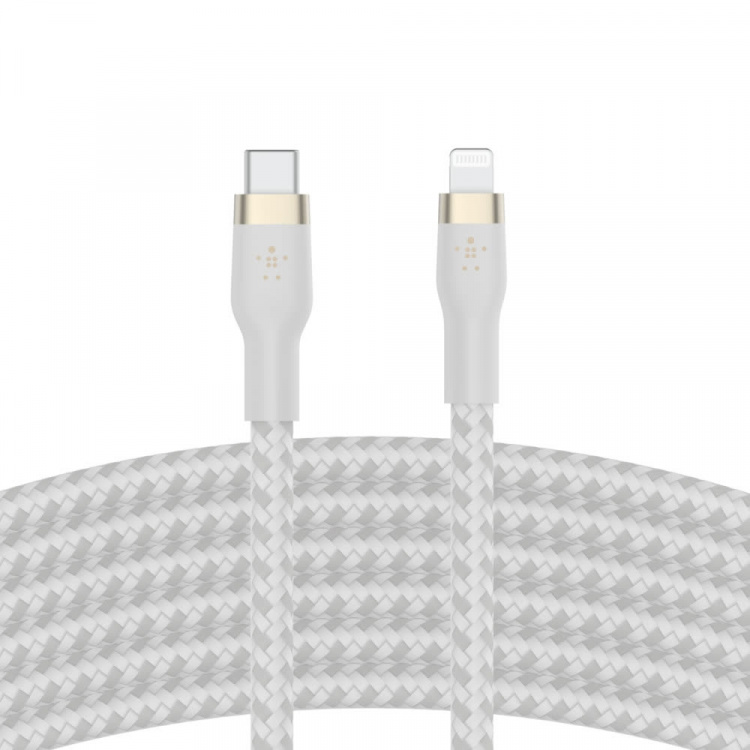 Belkin BOOST CHARGE USB-C to LTG_Braided Silicon, 3m, White Belkin BOOST CHARGE USB-C to LTG_Braided Silicon, 3m, White