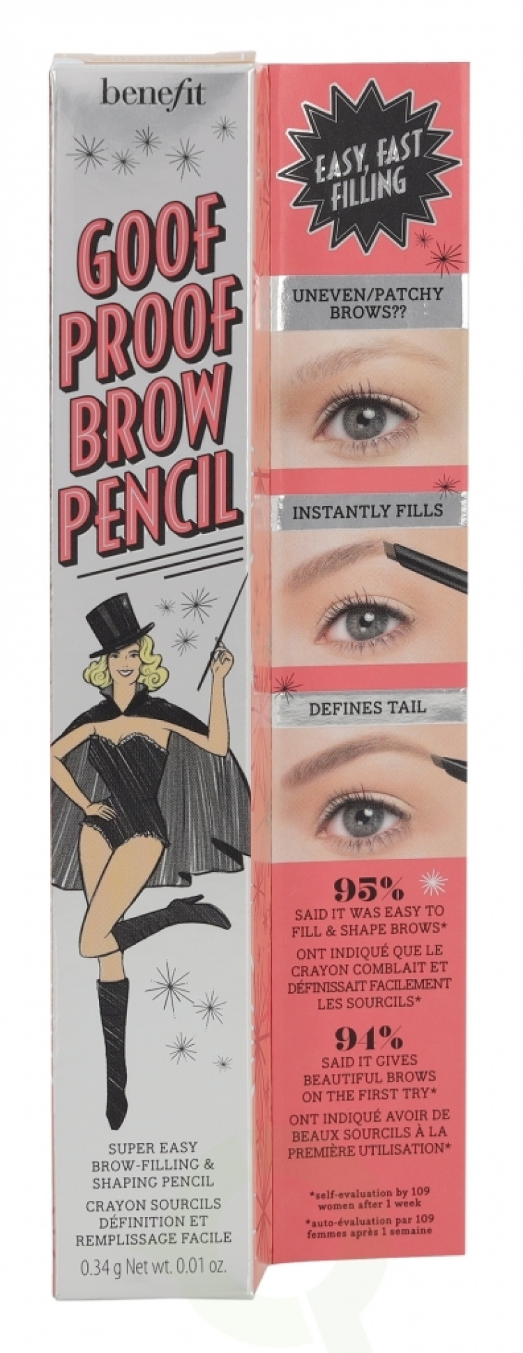 Benefit Goof Proof Brow Shaping Pencil 0.34 gr #02 Warm Golden Blonde - 12 Hour Wear - Waterproof