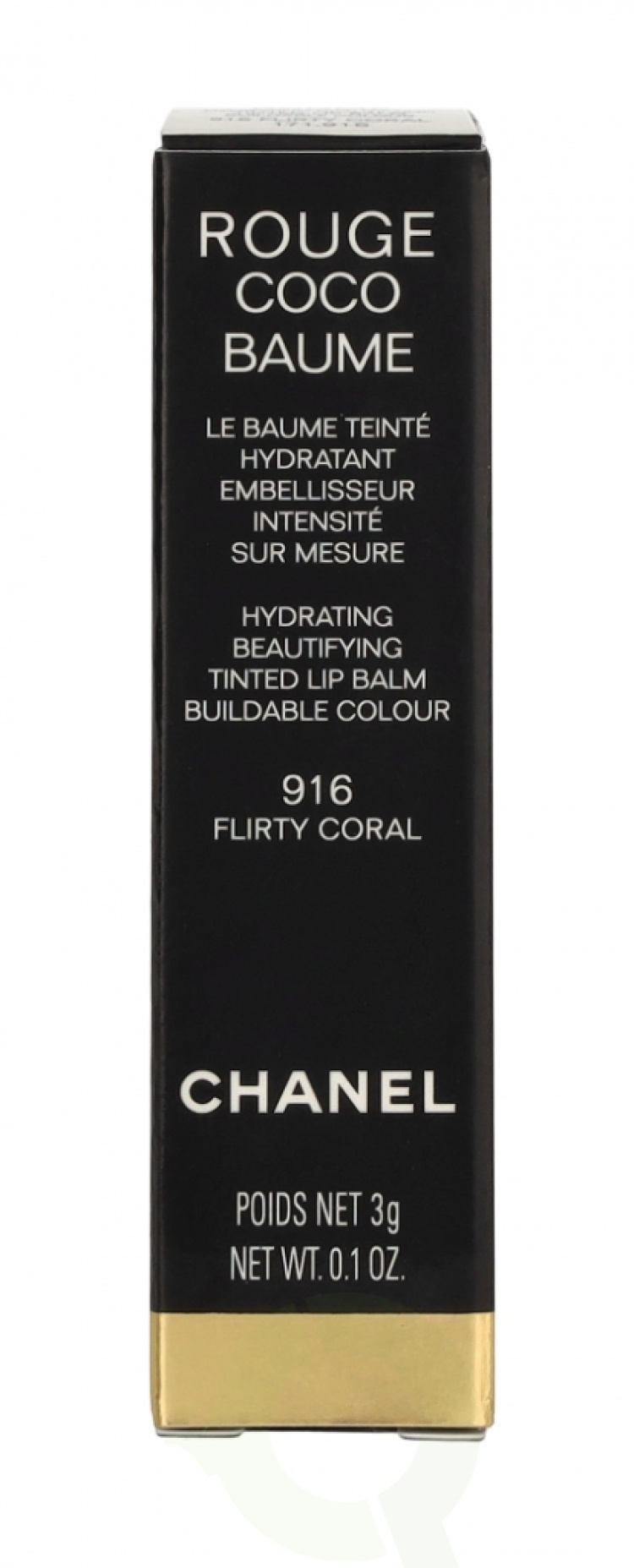 Chanel Rouge Coco Hydrating Beautifying Tinted Lip Balm 3 gr #916 Flirty Coral
