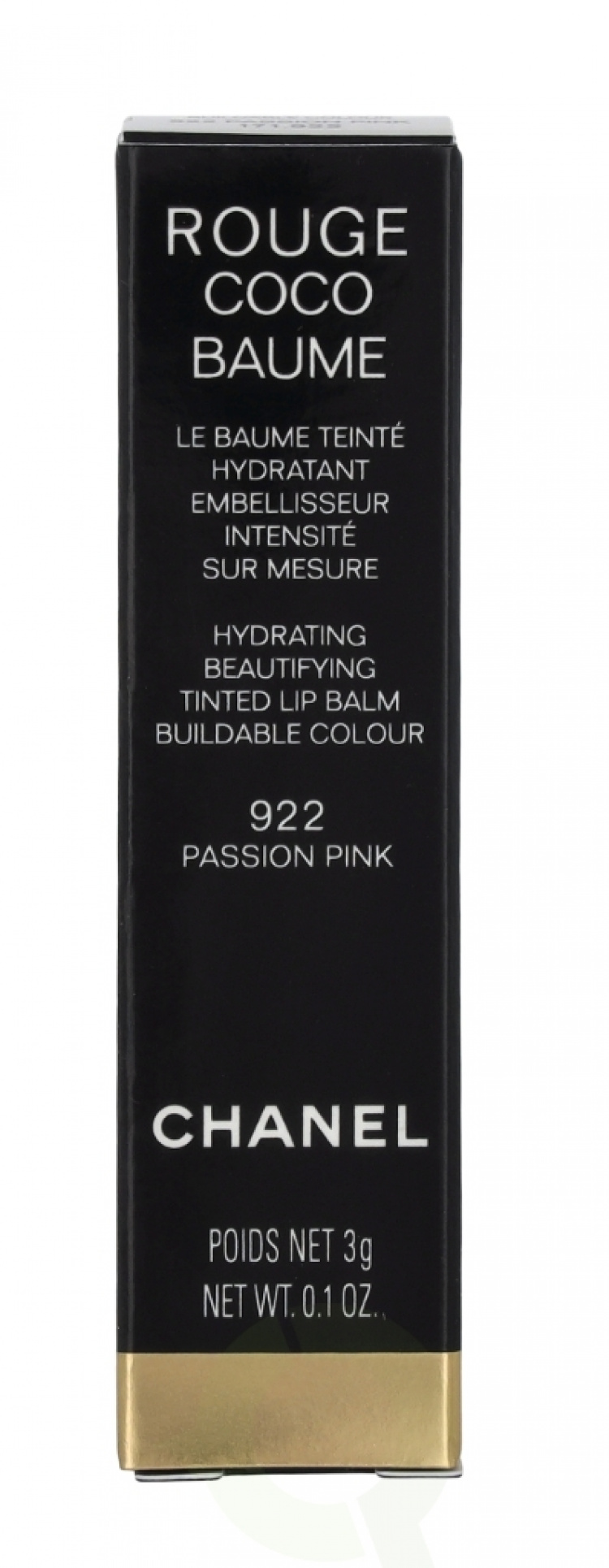 Chanel Rouge Coco Hydrating Beautifying Tinted Lip Balm 3 g #922 Passion Pink